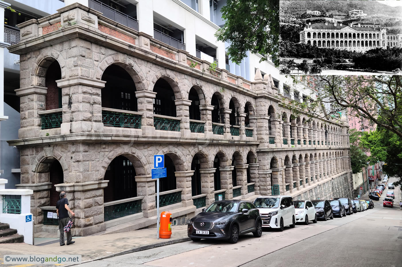 Sheung Wan - High St, Mental Asylum and Staff Quarters and 1898 Photo